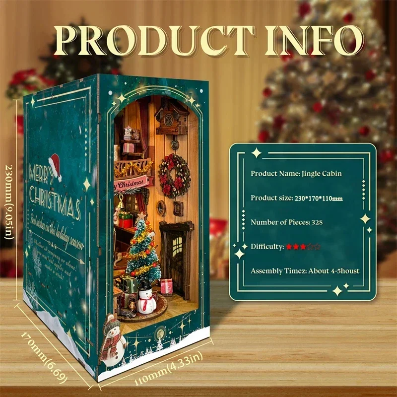 Diy Wooden Book Nook Kit Shelf Insert - Kit Miniatura Fai-da-Te in Legno 'Buon