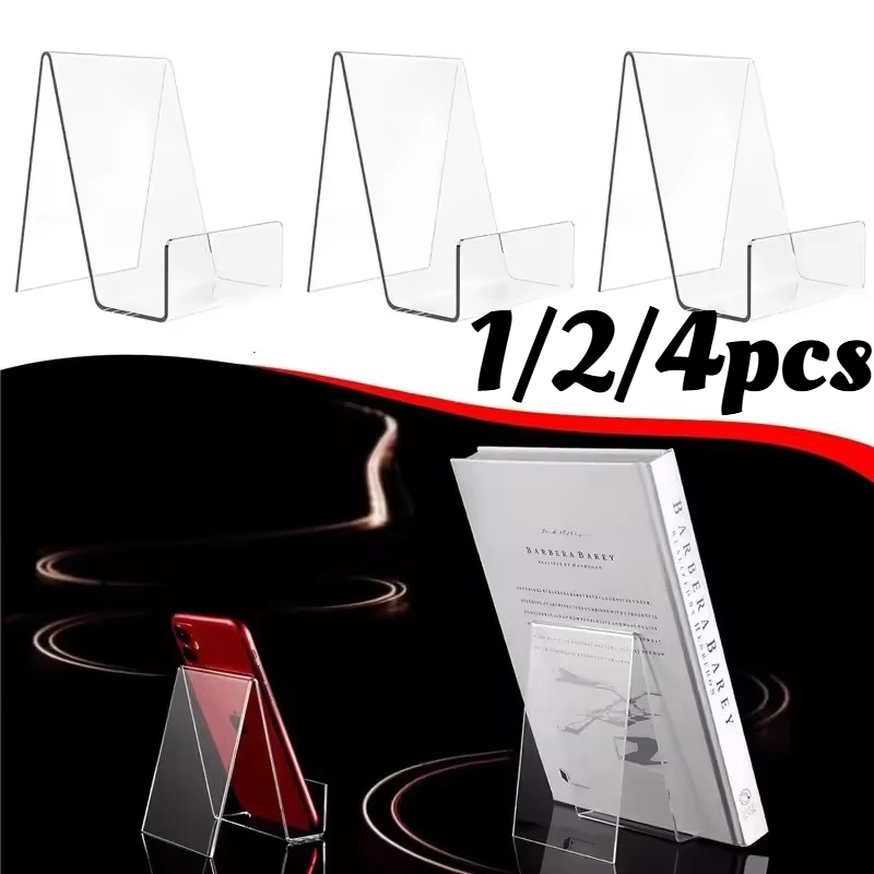 Clear Acrylic Book Stand Holder - 1/2/4 supporti trasparenti in acrilico per