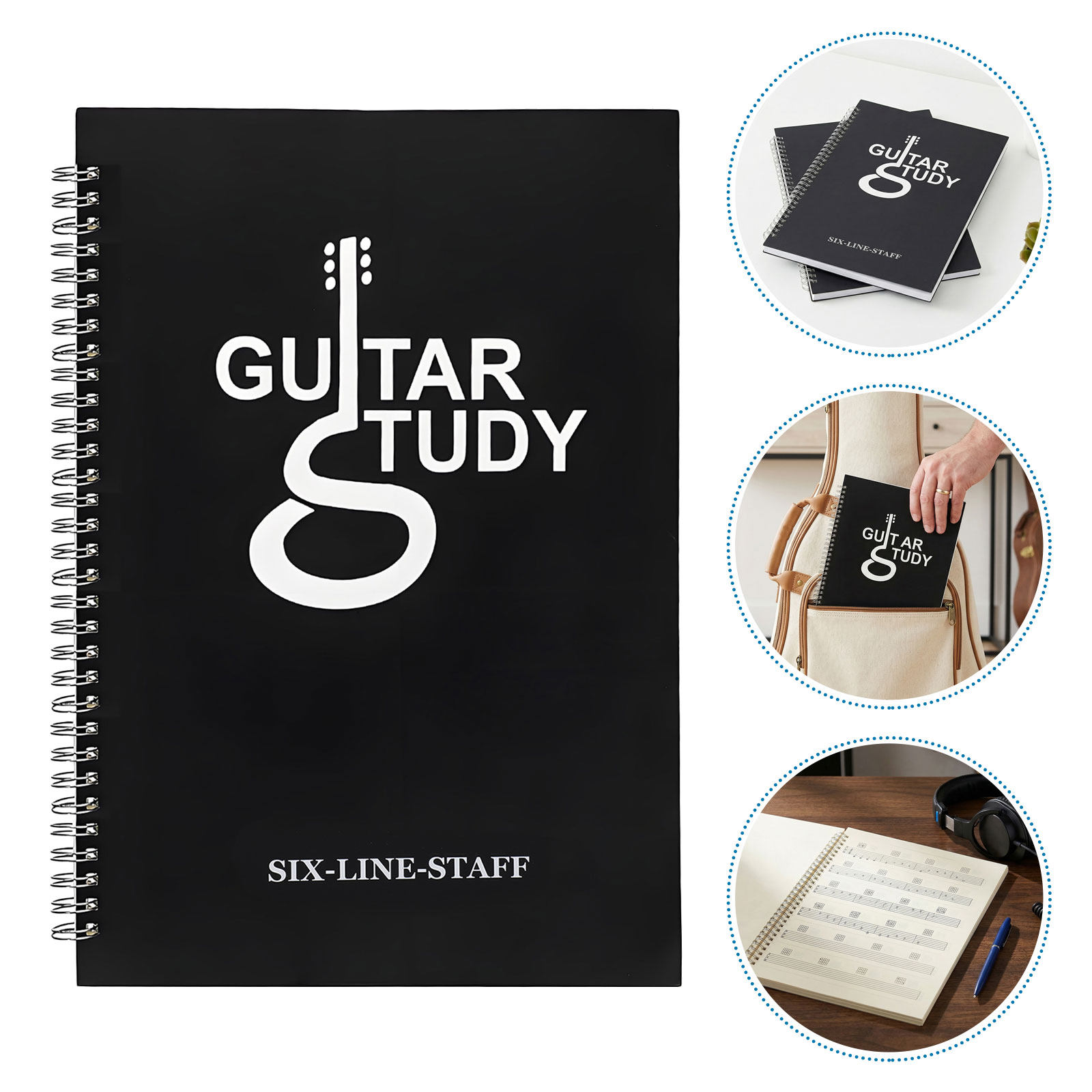Blank Sheet Music Notebook - 2 pezzi, quaderno per tabulature di