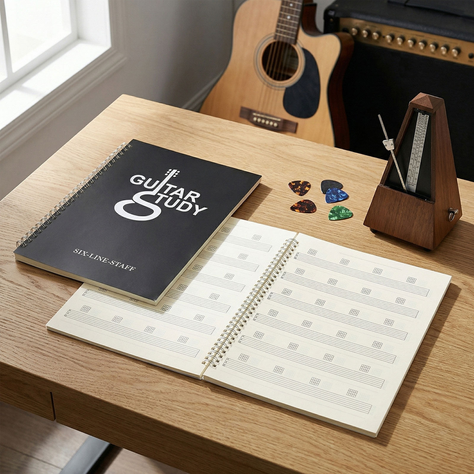 2 pezzi, quaderno per tabulatu - Blank Sheet Music Notebook recensione e prezzo