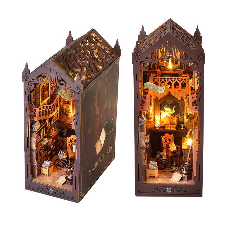 Kit Fai-da-Te in Legno per Sca - Diy Wooden Book Nook Kit Shelf Insert recensione e prezzo