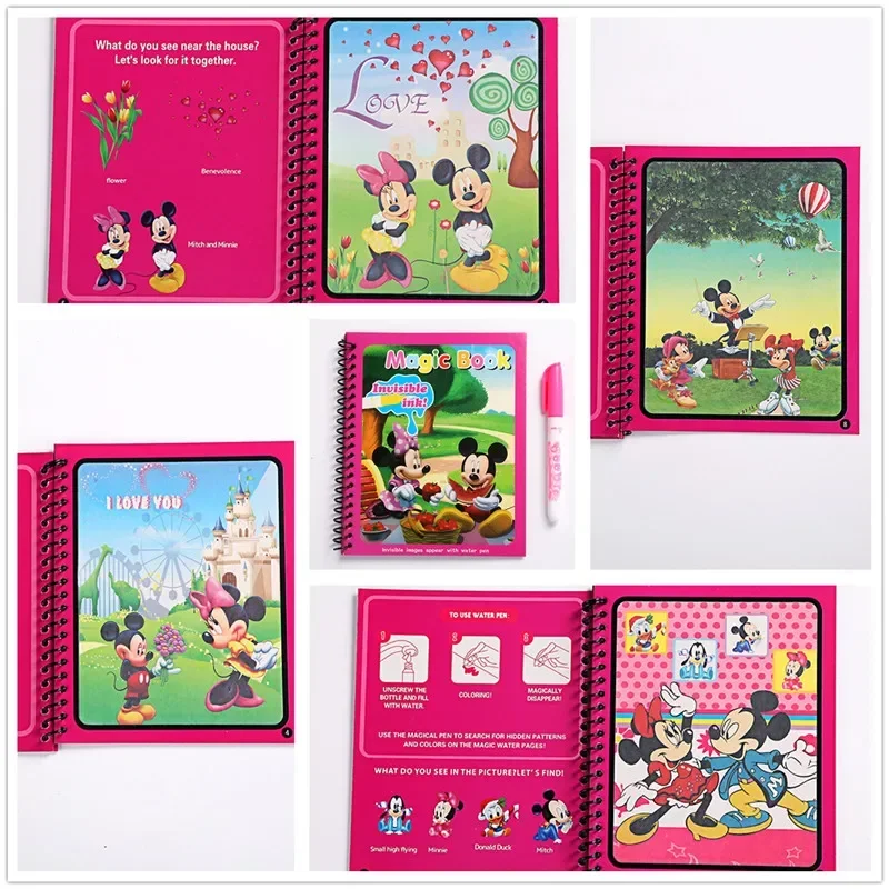 Puzzle per bambini a tema Disn - Reusable Water Magic Coloring Book recensione e prezzo